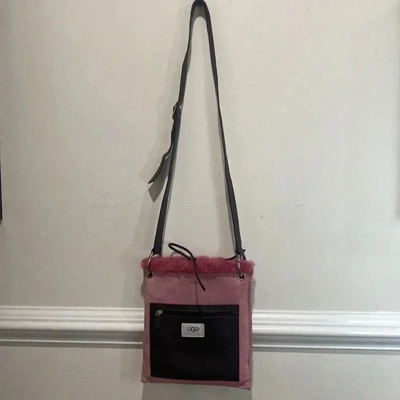 Ugg Australia Pink and Brown Crossbody Bag - Picture 11 of 11